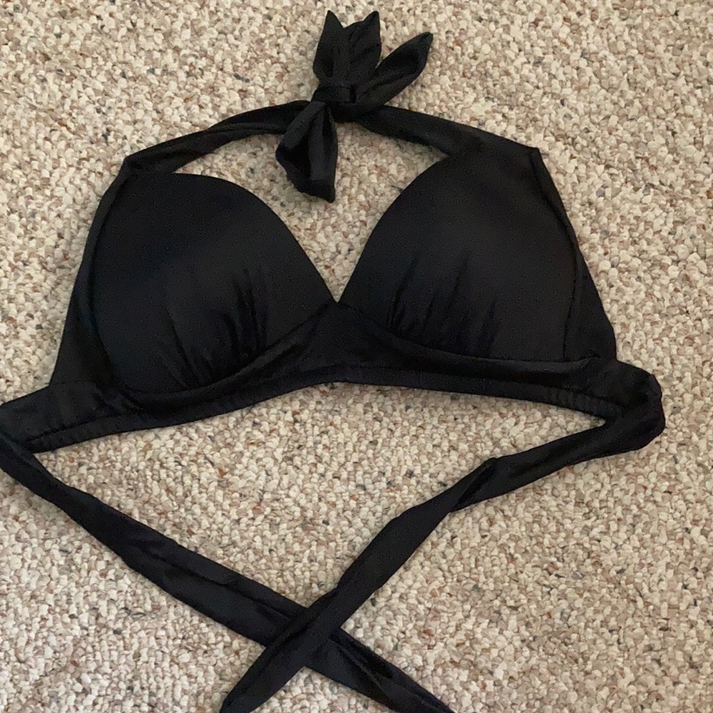 Venus Black halter bikini top